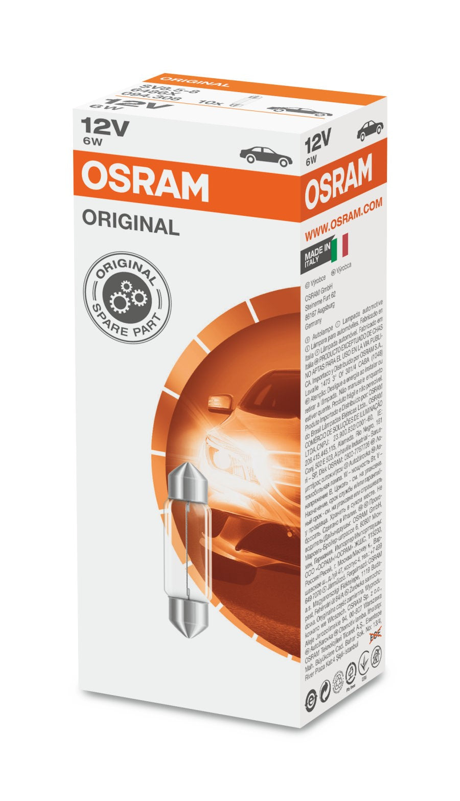 Osram MINIXEN C6W SV8,5-8 12V 6W 6486X