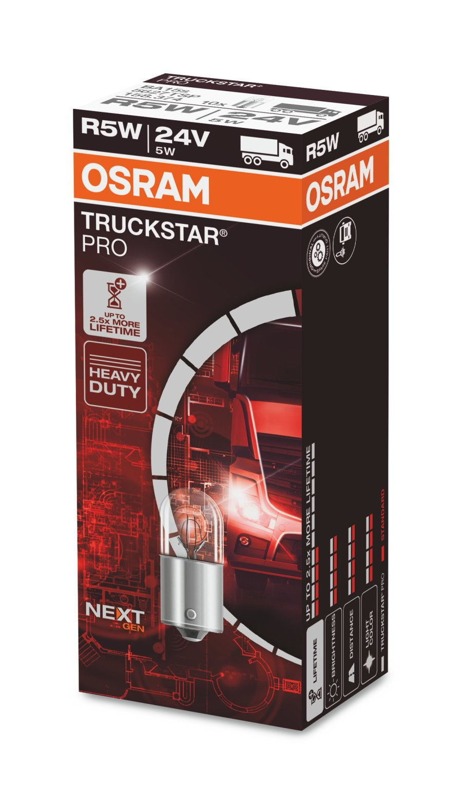 Halogen OSRAM TRUCKSTAR 64155LTS P14,5s 24V 70W H1