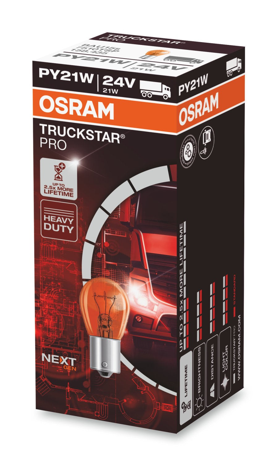 Halogen OSRAM TRUCKSTAR 64155LTS P14,5s 24V 70W H1