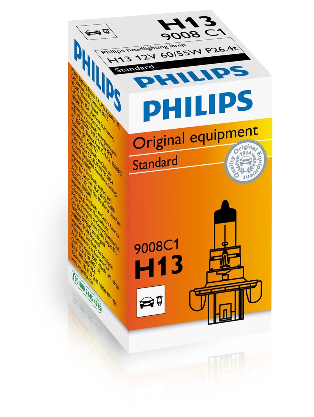 Halogen Philips H13 9008 60/55W 12V P26,4T