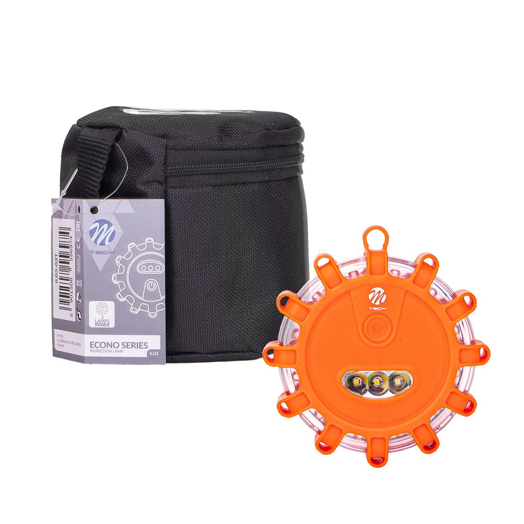 3x Warnlampe 12+3 LED 3xAAA Amber