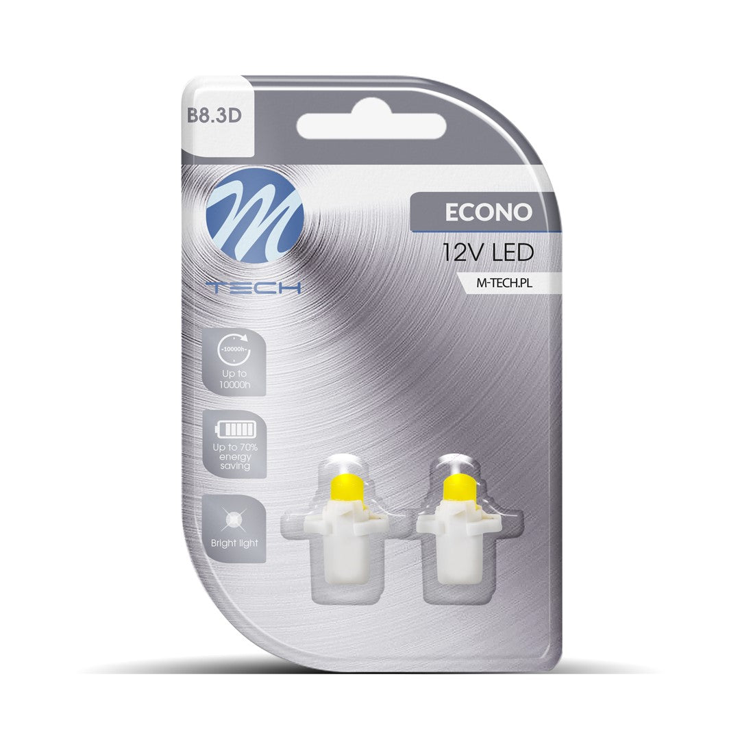 Blister 2x Diode LED L047 - B8.3d Diffusiv Weiß 12V