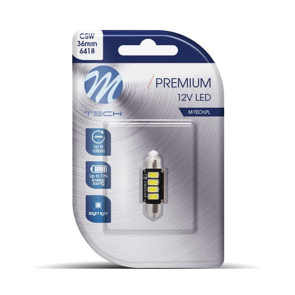 Blister 1x Diode LED L334 - C5W 36mm 4xSMD5730 CANBUS Weiß 12V