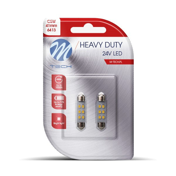 Blister 2x Diode LED L9105 - C5W 41mm 6xSMD2835 Weiß 24V