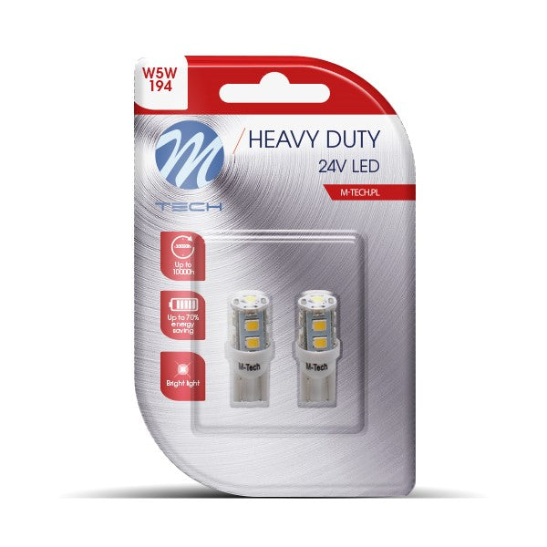 Blister 2x Diode LED L918 - W5W 9xSMD2835 Weiß 24V