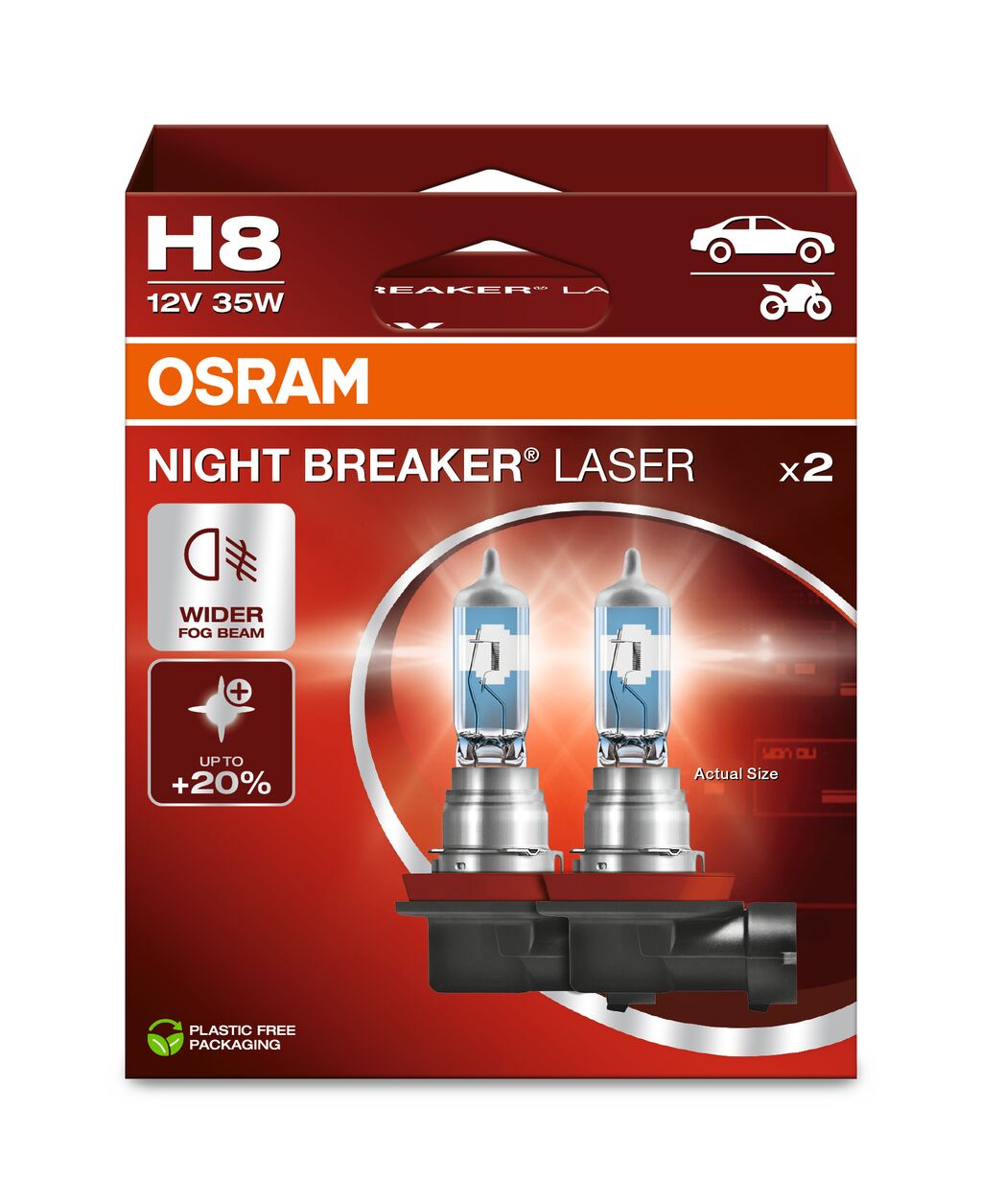 OSRAM NIGHT BREAKER LASER 64212NL-2HB H8 PGJ19-1 12V 35W
