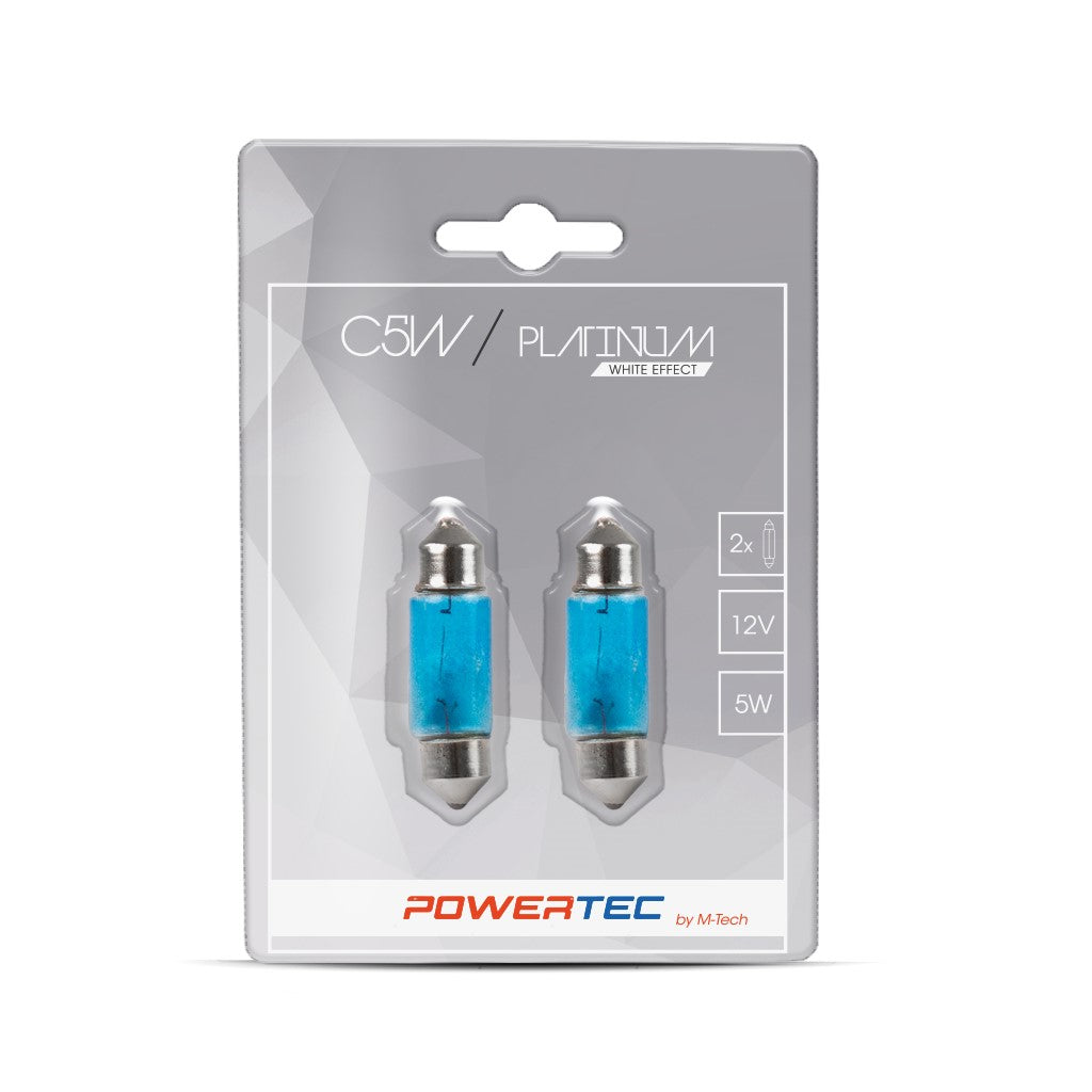 Powertec Platinum C5W 36mm 5W SV8,5-8 12V Blister 2 Stück
