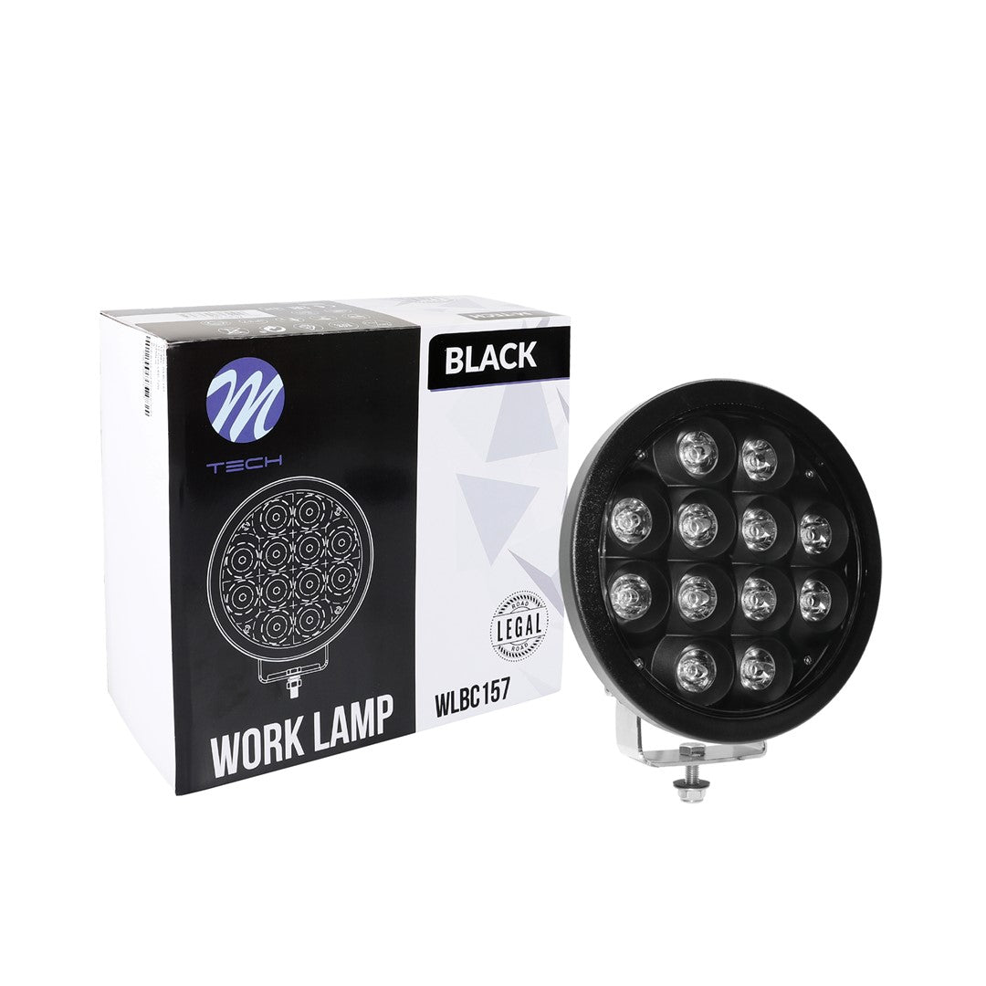 Driving Light - Black Series - Side Bracket - Round Black CREE 72W 9"