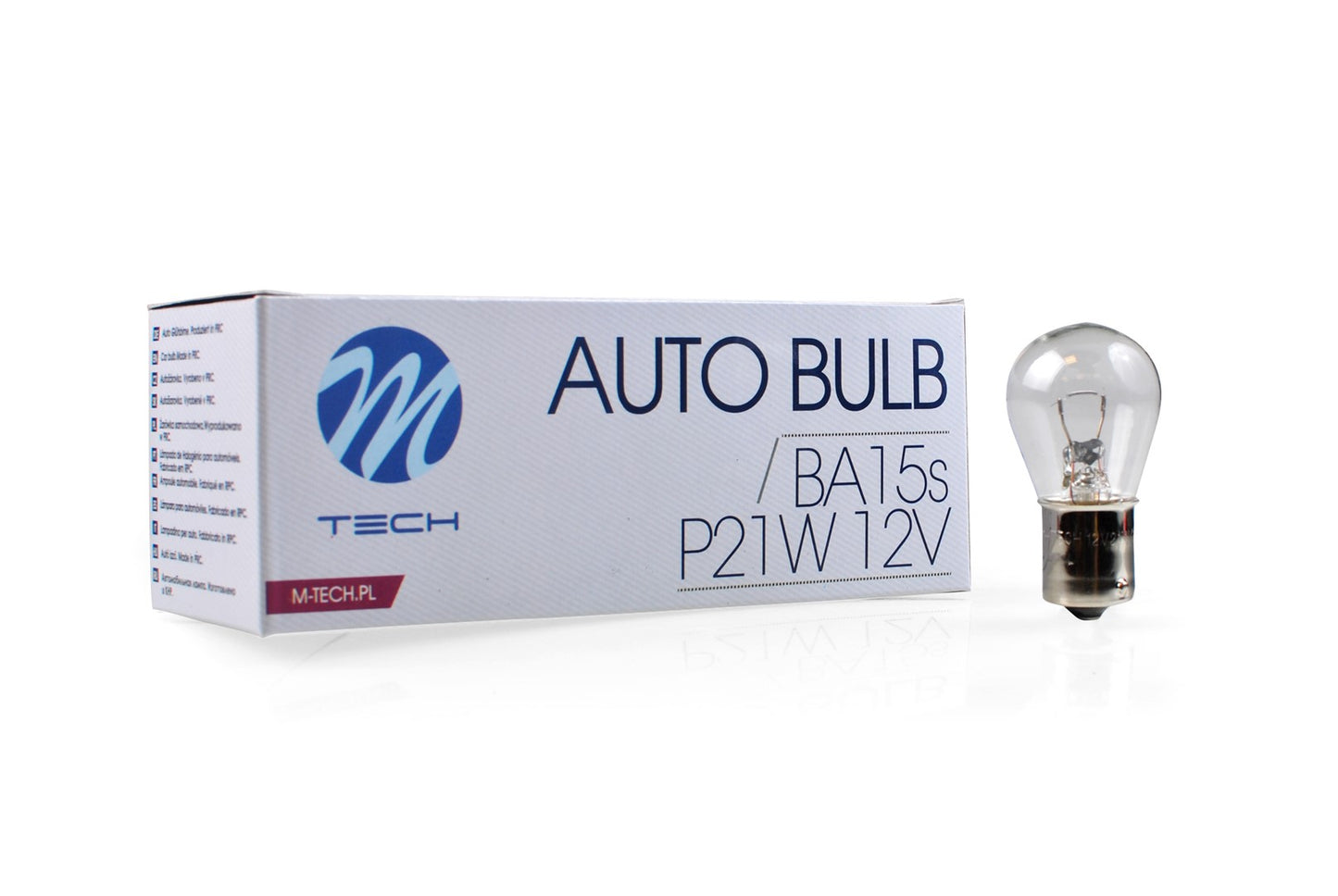 Glühlampe M-TECH P21W BA15s 21W S25 CLEAR 12V