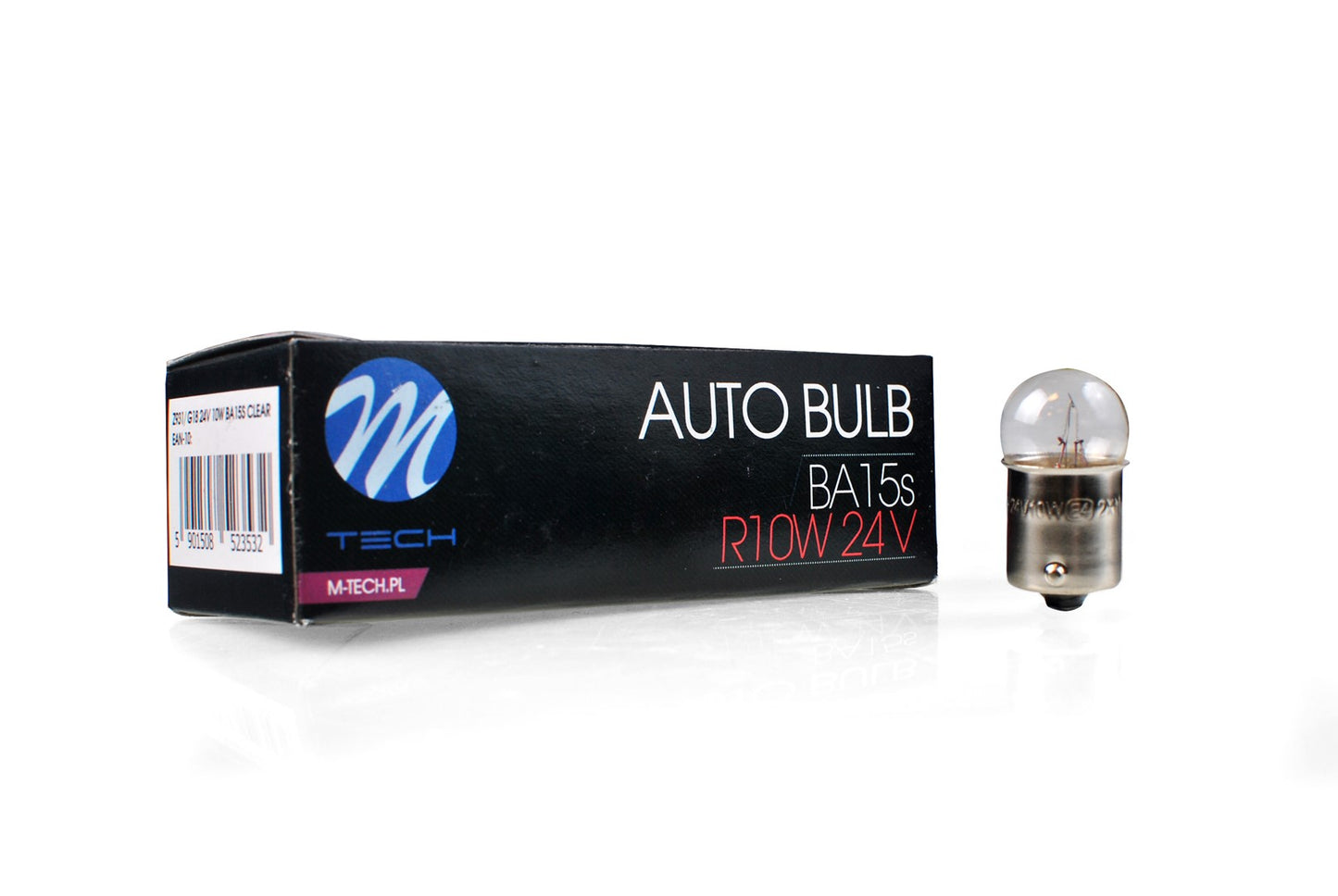 Glühlampe M-TECH R10W BA15s 210W G18 CLEAR 24V