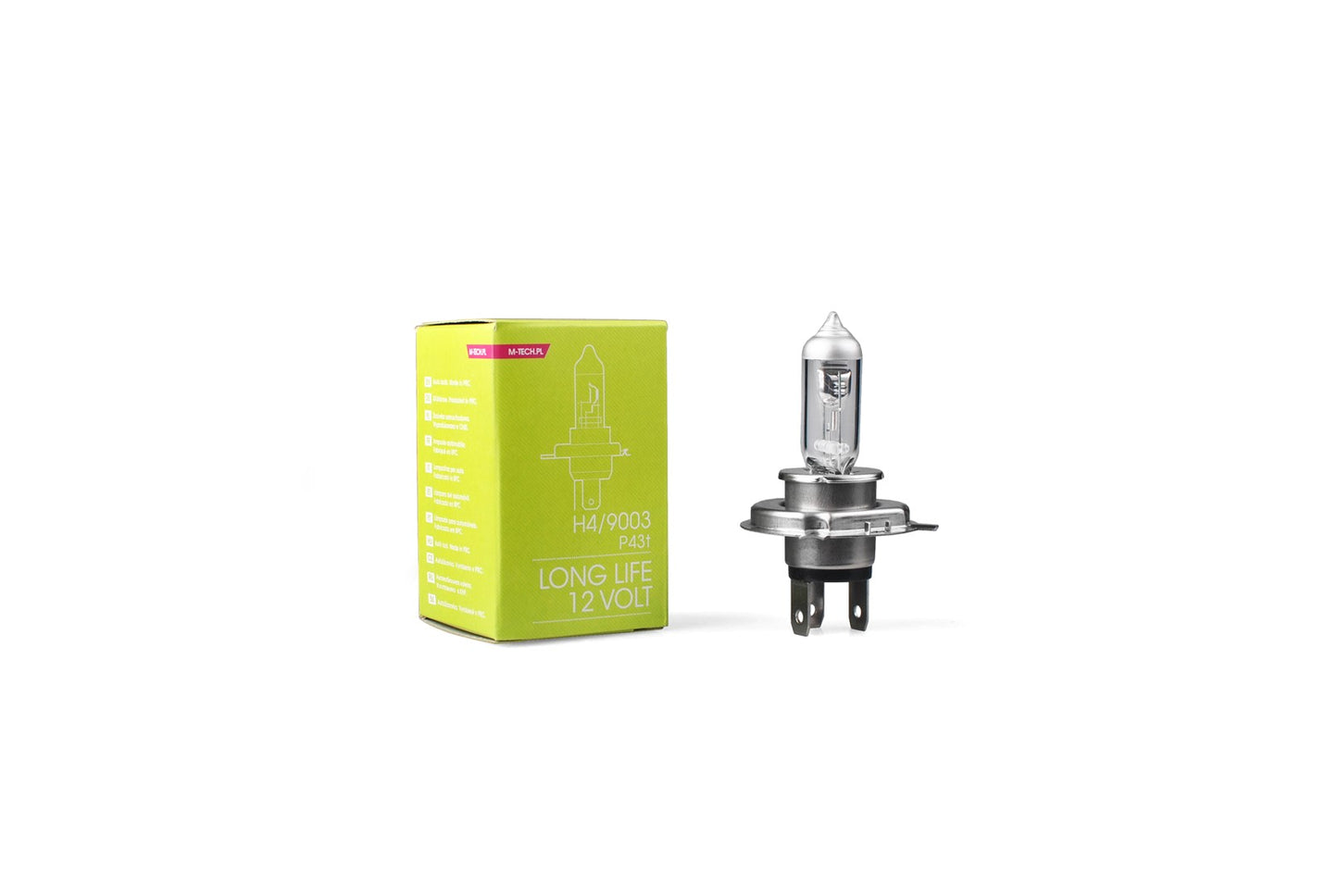Halogenlampe M-TECH Long Life H4 9003 HB2 P43t 60/55W 12V