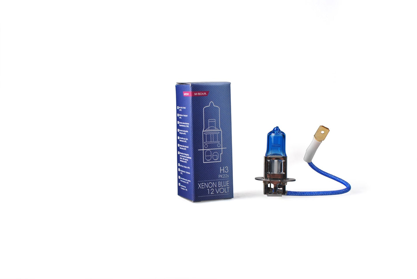 Halogenlampe M-TECH Xenon Blue H3 PK22s 55W 12V
