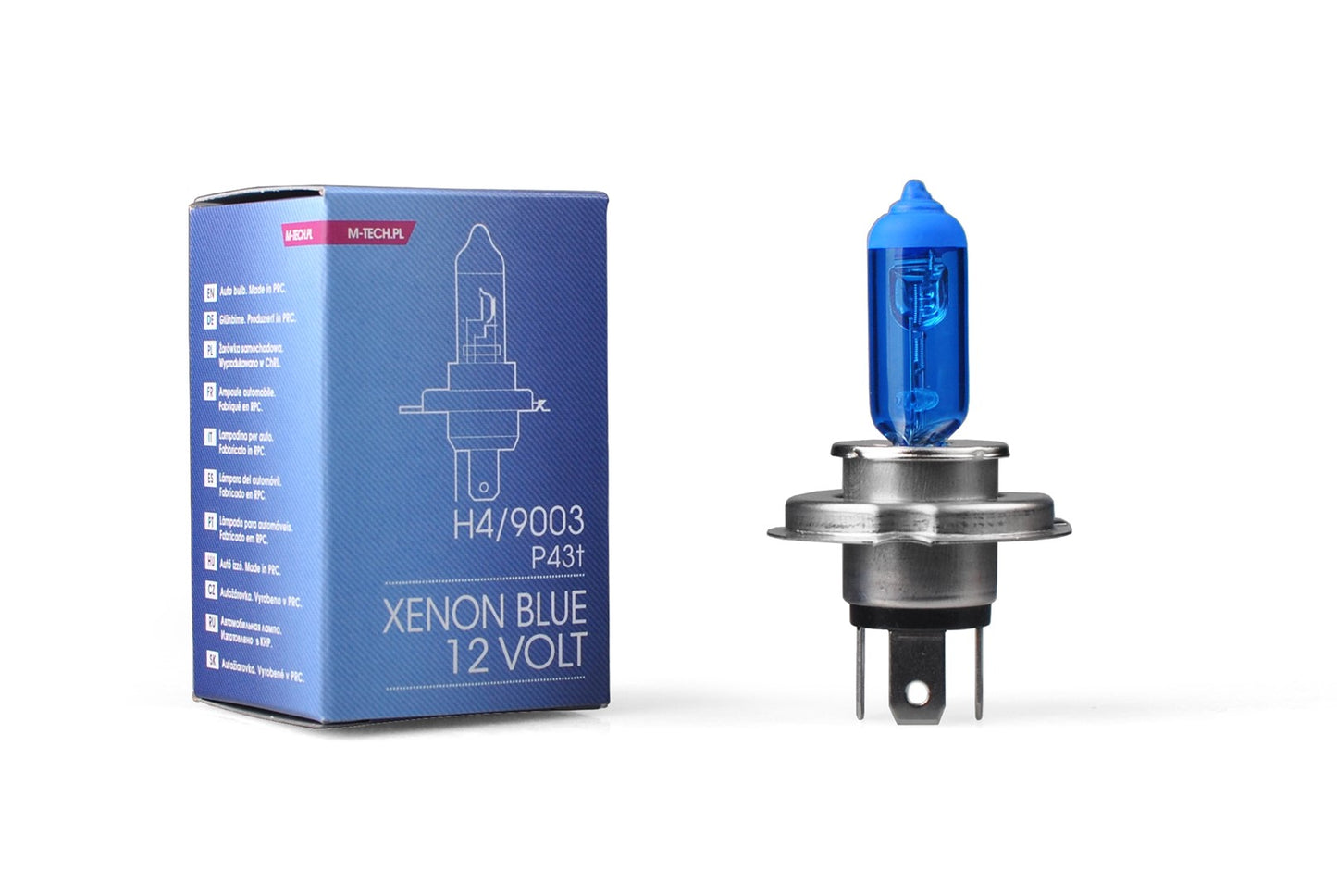 Halogenlampe M-TECH Xenon Blue H4 9003 HB2 P43t 60/55W 12V