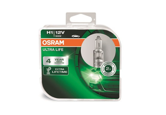 OSRAM Iltra Life H1 12V 55W 2 Stück