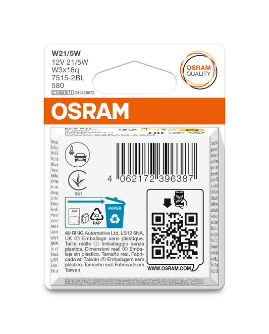 OSRAM ORIGINAL 7515-2BL W21/5W W3x16q 12V 21/5W