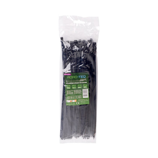 Nylon-Kabelbinder ROAD-TEQ Größe: 3,6x250mm, 100 Stk. schwarz