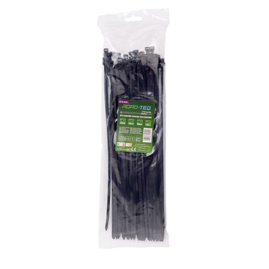 Nylon-Kabelbinder ROAD-TEQ Größe: 4,8x300mm, 100 Stk. schwarz