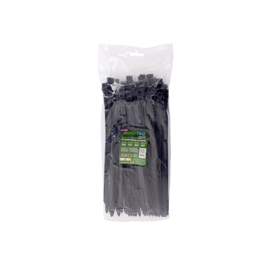 Nylon-Kabelbinder ROAD-TEQ Größe: 7,6x300mm, 100 Stk. schwarz