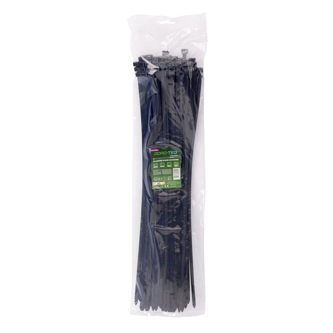 Nylon-Kabelbinder ROAD-TEQ Größe: 7,6x500mm, 100 Stk. schwarz