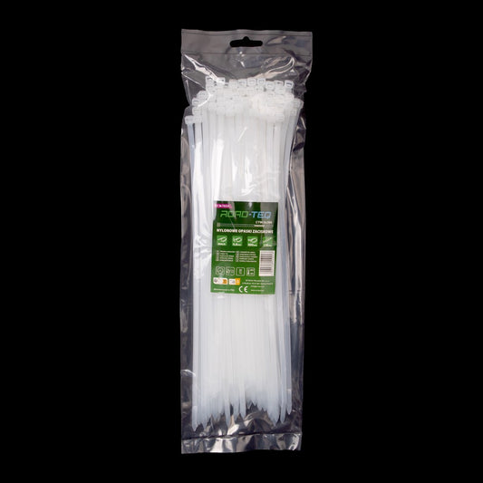 Nylon-Kabelbinder ROAD-TEQ Größe: 4,8x300mm, 100 Stk. weiß
