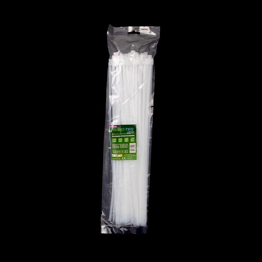 Nylon-Kabelbinder ROAD-TEQ Größe: 4,8x400mm, 100 Stk. weiß