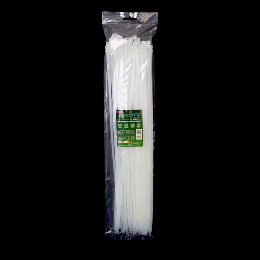 Nylon-Kabelbinder ROAD-TEQ Größe: 4,8x450mm, 100 Stk. weiß