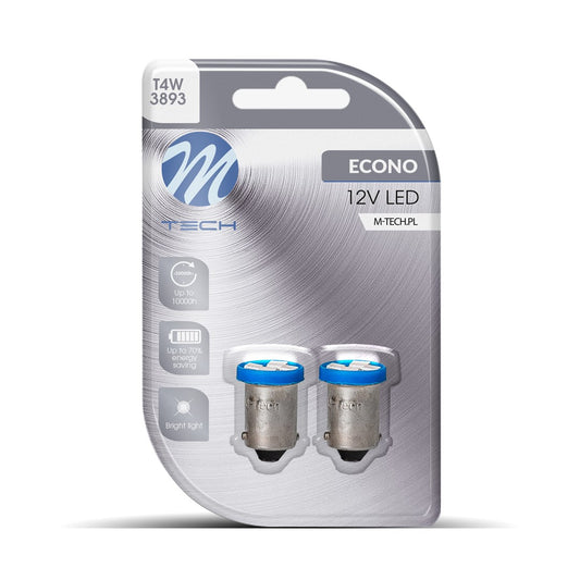 Blister 2x Diode LED L009 - BA9s 4xSMD3528 Blau 12V
