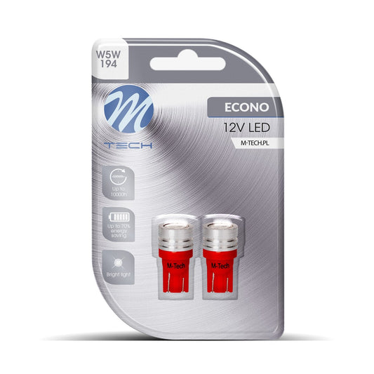 Blister 2x Diode LED L015 - W5W HP 1W Rot 12V