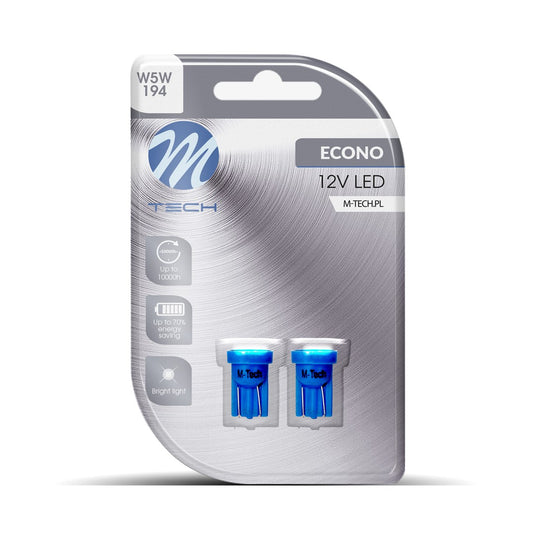Blister 2x Diode LED L017 - W5W 4xSMD3528 Blau 12V