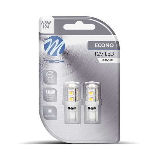 Blister 2x Diode LED L018 - W5W 9xSMD3528 Weiß 12V