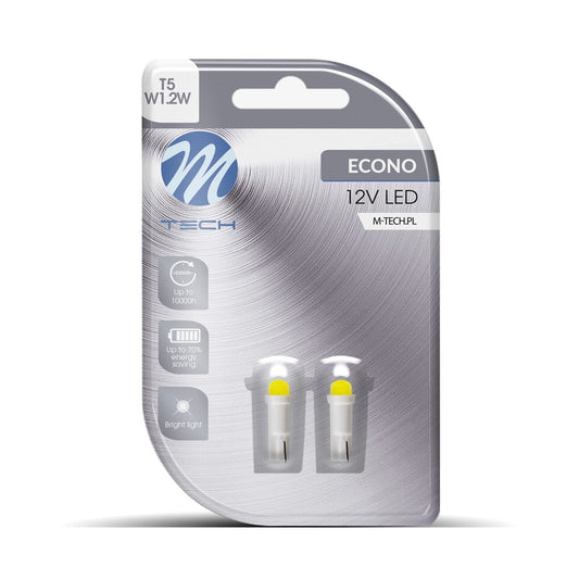 Blister 2x Diode LED L053 - T5 1xSMD5050 Weiß 12V