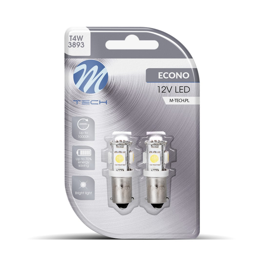 Blister 2x Diode LED L057 - BA9s 5xSMD5050 Weiß 12V