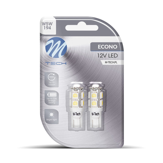 Blister 2x Diode LED L058 - W5W 9xSMD5050 Weiß 12V