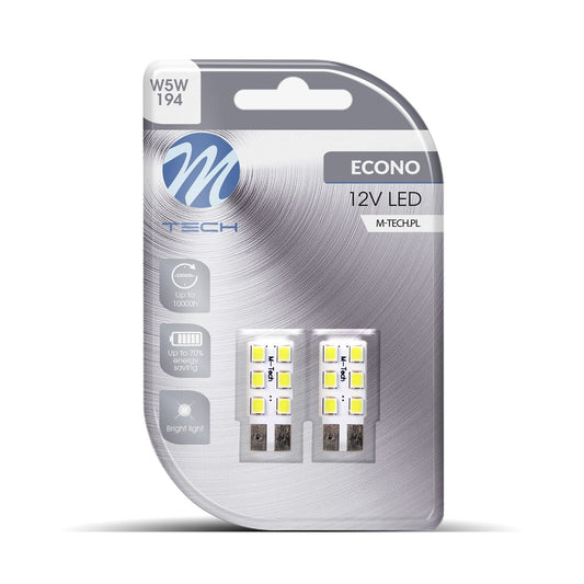 Blister 2x Diode LED L083 - W5W 6xSMD3528 Weiß 12V