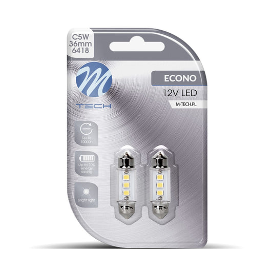 Blister 2x Diode LED L090 - C5W 36mm 3xSMD2835 Weiß 12V