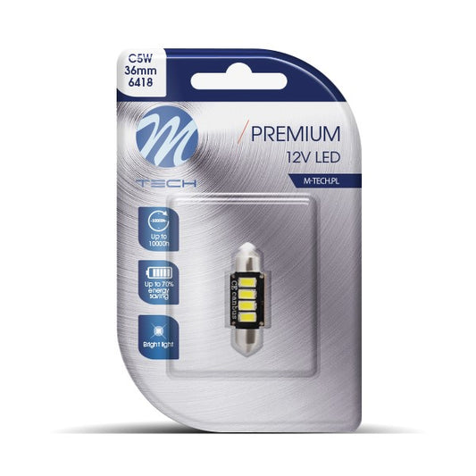 Blister 1x Diode LED L334 - C5W 36mm 4xSMD5730 CANBUS Weiß 12V