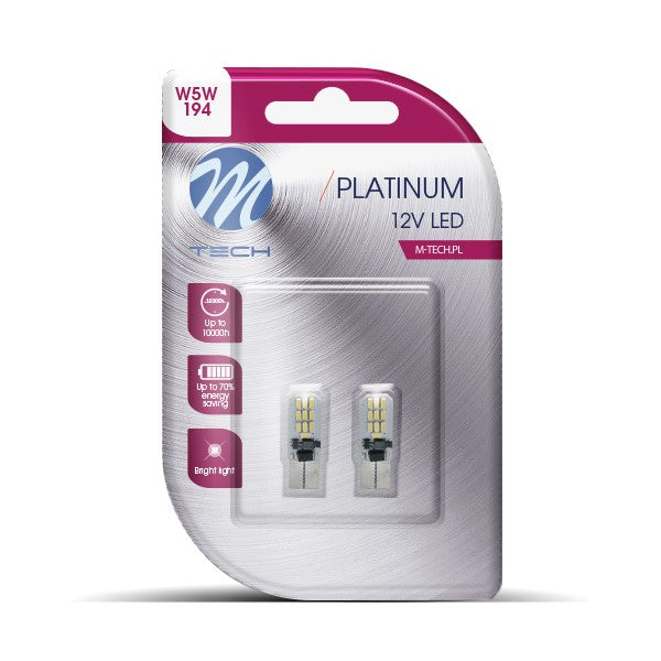 Blister 2x Diode LED L801 - W5W CANBUS 20xSMD3014 Weiß 12V