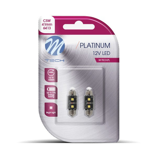 Blister 2x Diode LED L814 - C5W 41mm 2xHP Weiß 12V