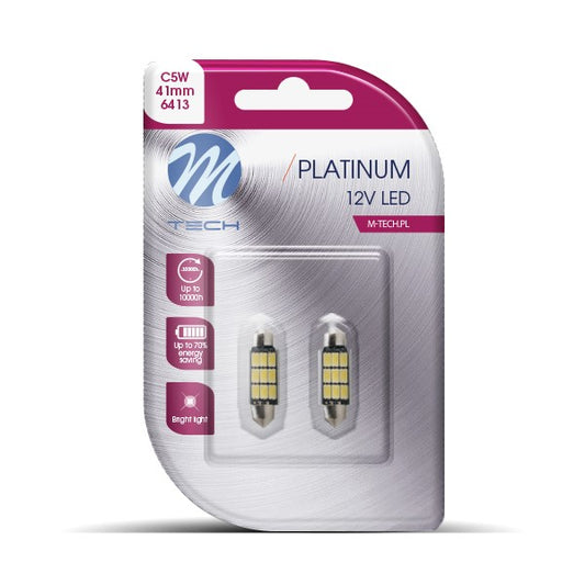 Blister 2x Diode LED L816 - C5W 41mm 9xSMD5630 Weiß 12V