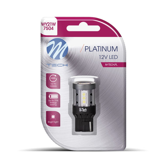 Blister M-TECH Platinum LB864W-01B - T20 7440 W21W, 15x3030SMD LED, 12-24V CANBUS, White