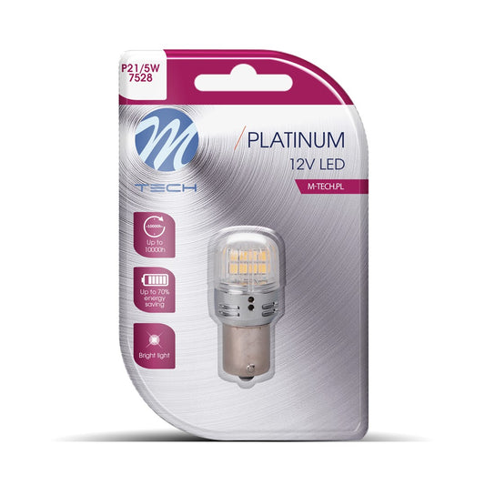 Blister M-TECH Platinum LB872W-01B - P21/5W 1157 16x2835SMD 12-30V CANBUS, White