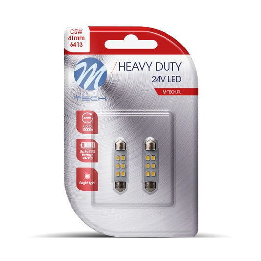 Blister 2x Diode LED L9105 - C5W 41mm 6xSMD2835 Weiß 24V