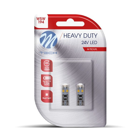 Blister 2x Diode LED L9312 - W5W 8xSMD2835 CANBUS weiß 24V