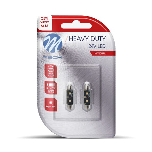 Blister 2x Diode LED L9813 - C5W 36mm 2xHP LED Weiß 24V