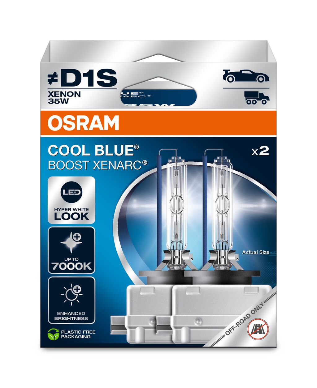 OSRAM COOL BLUE BOOST 66140CBB-2HB ~D1S Pk32d-2 0V 35W