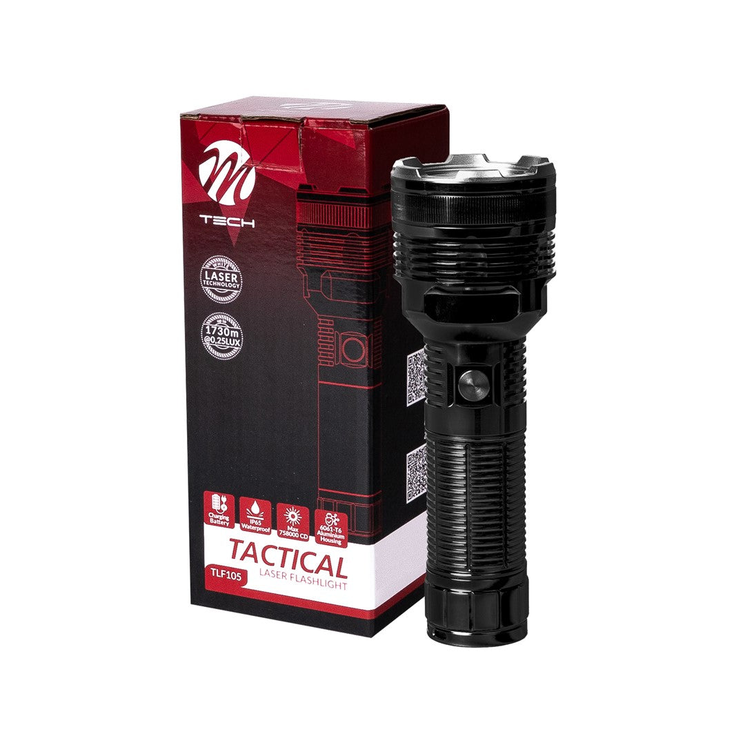 M-TECH Tactical Laser Flashlight TLF105, 1x15W White LASER LED