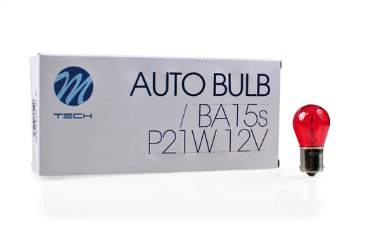 Glühlampe M-TECH P21W BA15s S25 21W RED 12V