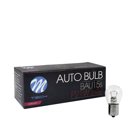 Glühlampe M-TECH P21W BA15s 21W S25 CLEAR 24V