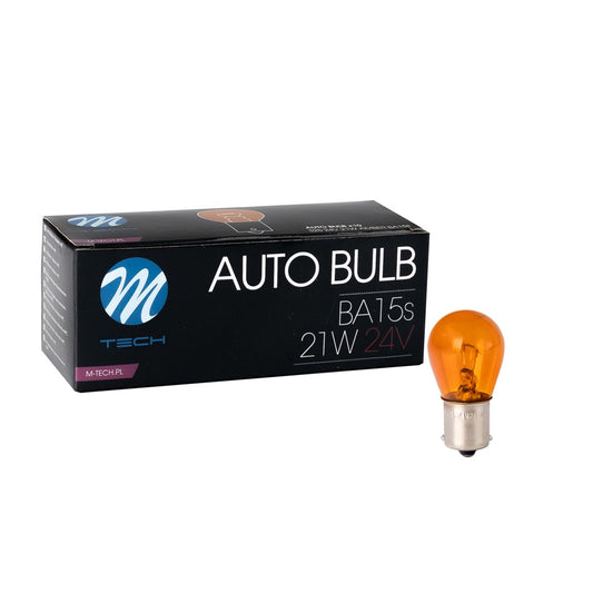 Glühlampe M-TECH S25 BA15s 21W AMBER 24V