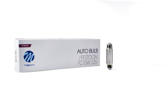 Glühlampe M-TECH C15W 43mm 15W SV8.5-8 12V